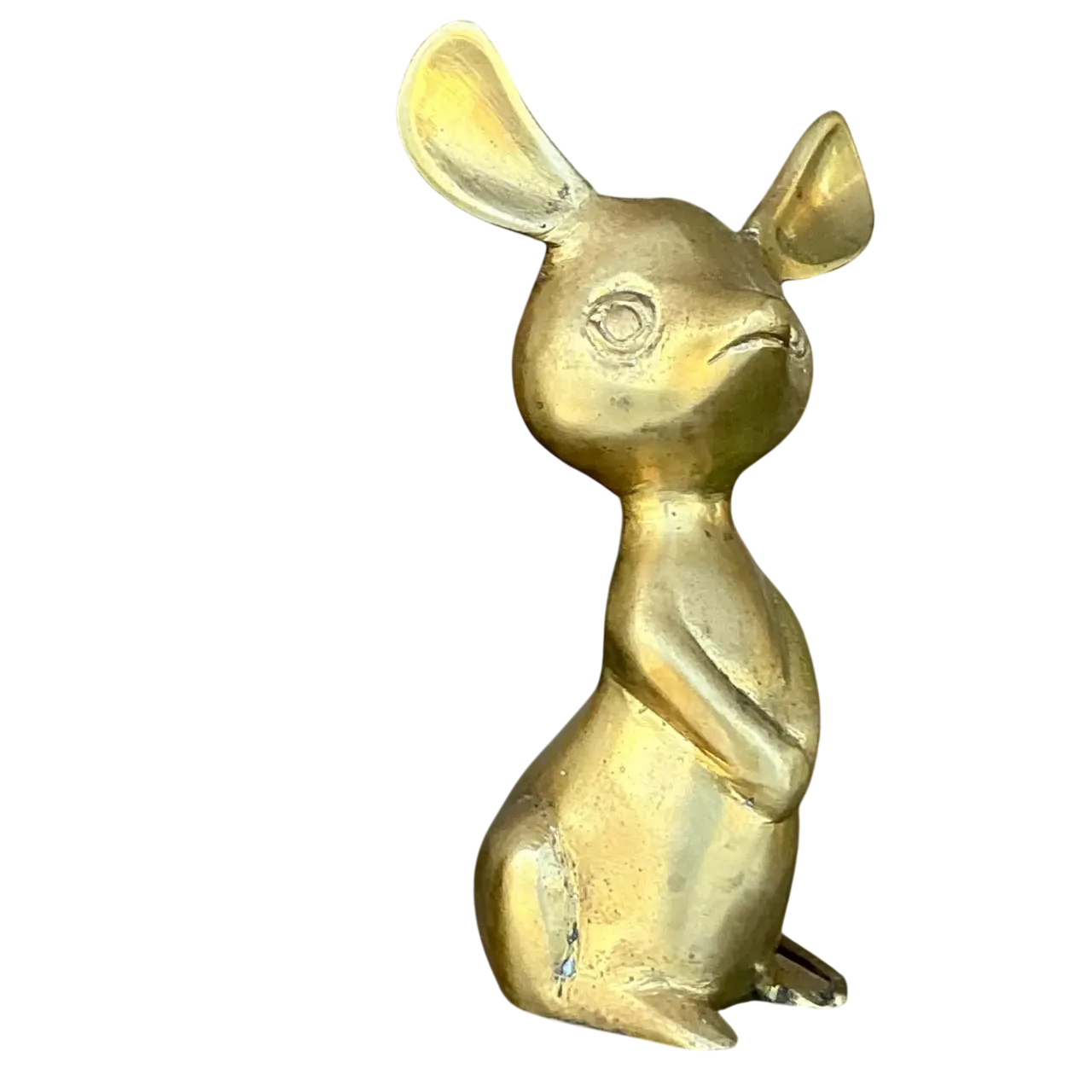 Vintage Boho Solid Brass Mouse