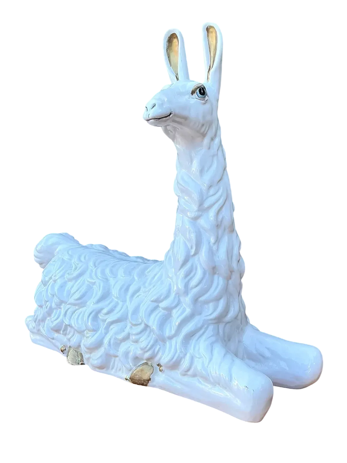 Vintage Glazed Ceramic Llama
