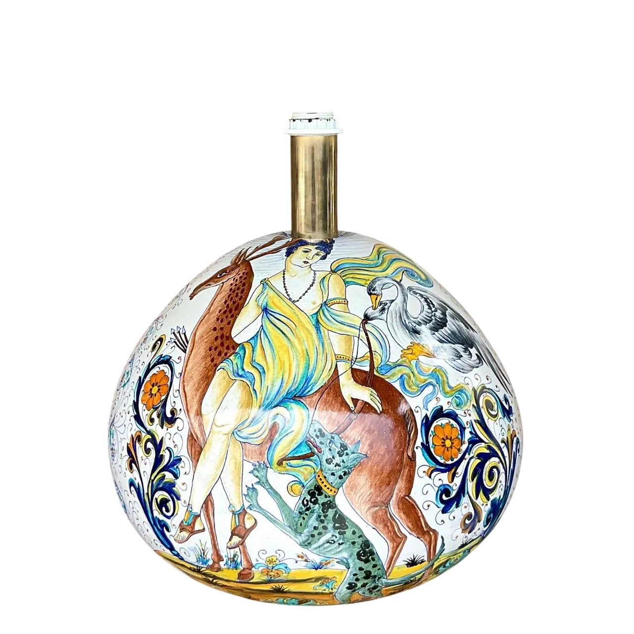 Vintage Boho Hand Painted Lamp