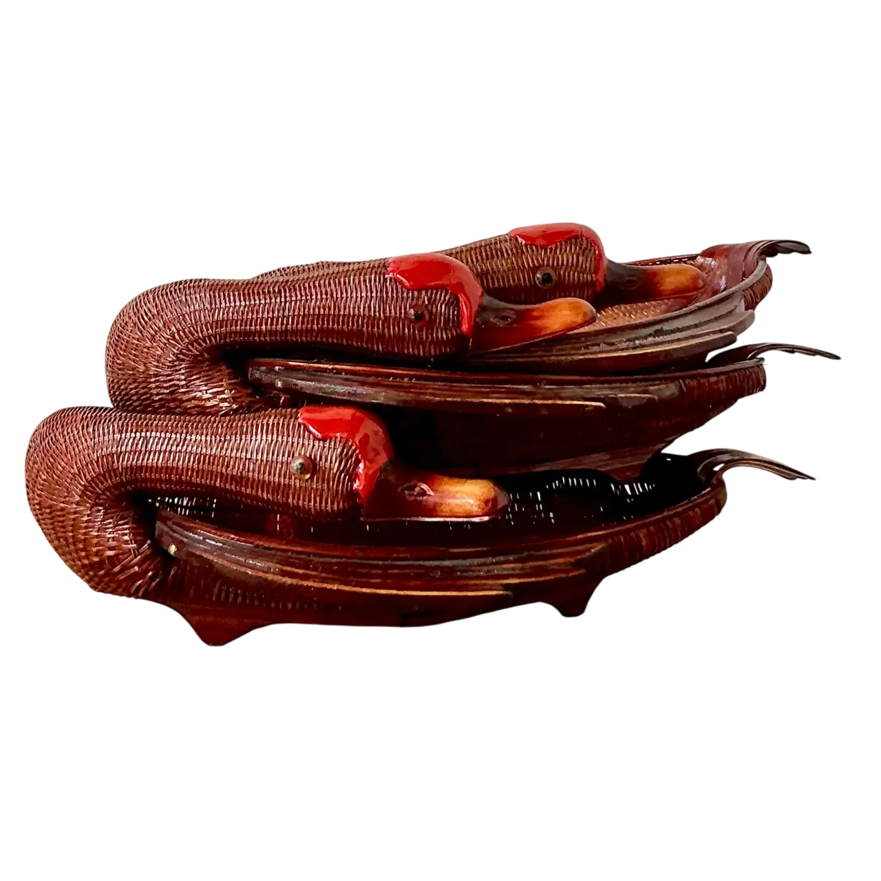 Vintage Shanghai Handicrafts Duck Trays - Set of 3