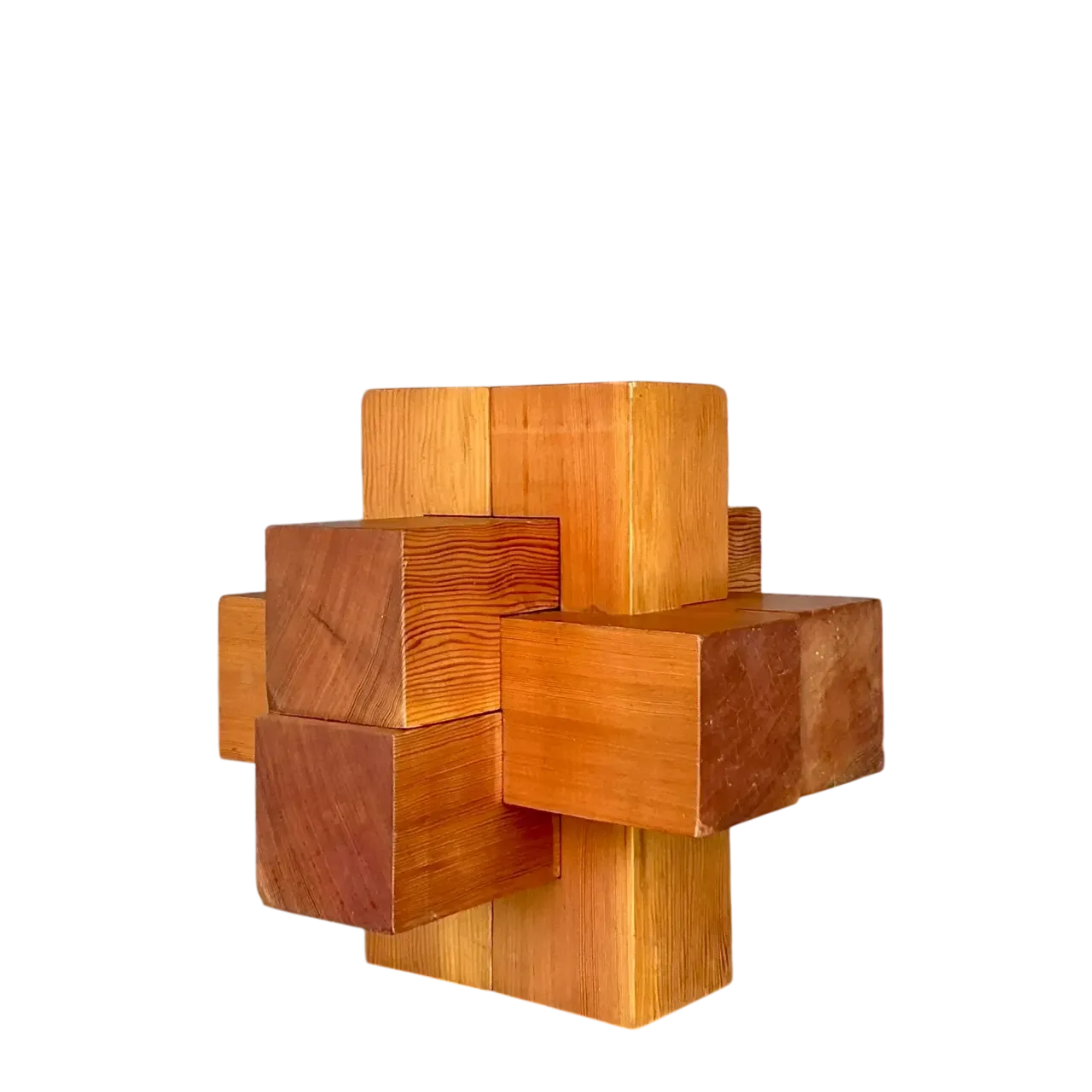 Vintage Boho Building Block Sculpture