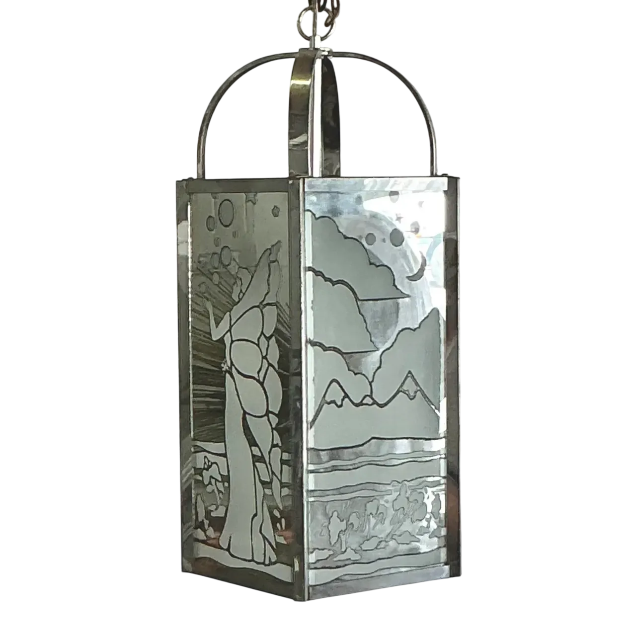 Vintage Regency Frosted Fairy Lantern After Frederick Ramond