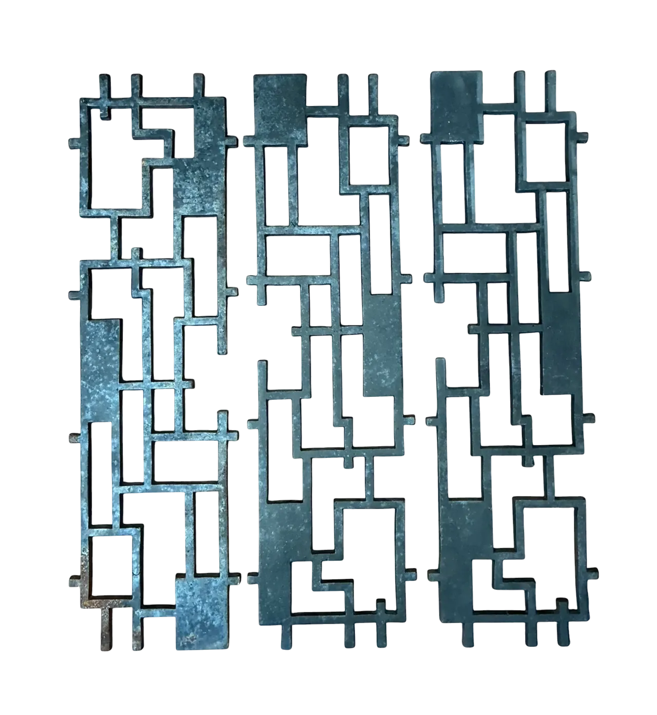 Vintage Abstract Metal Wall Sculpture
