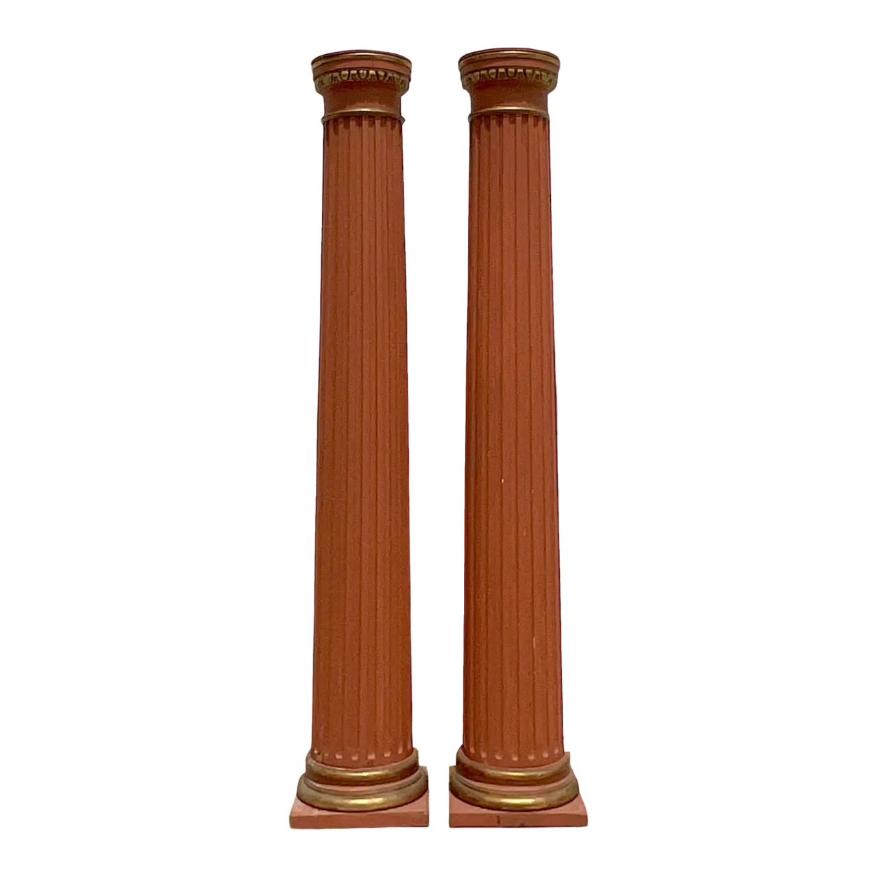Vintage 18th Century Boho Italian Fluted Columns - a Pair