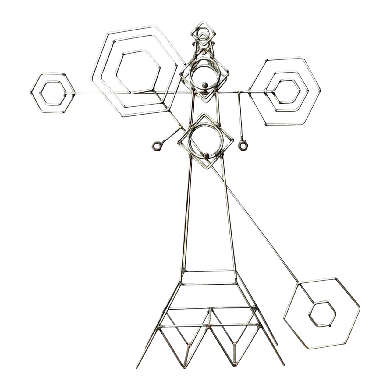 Vintage Abstract Geometric Kinetic Sculpture