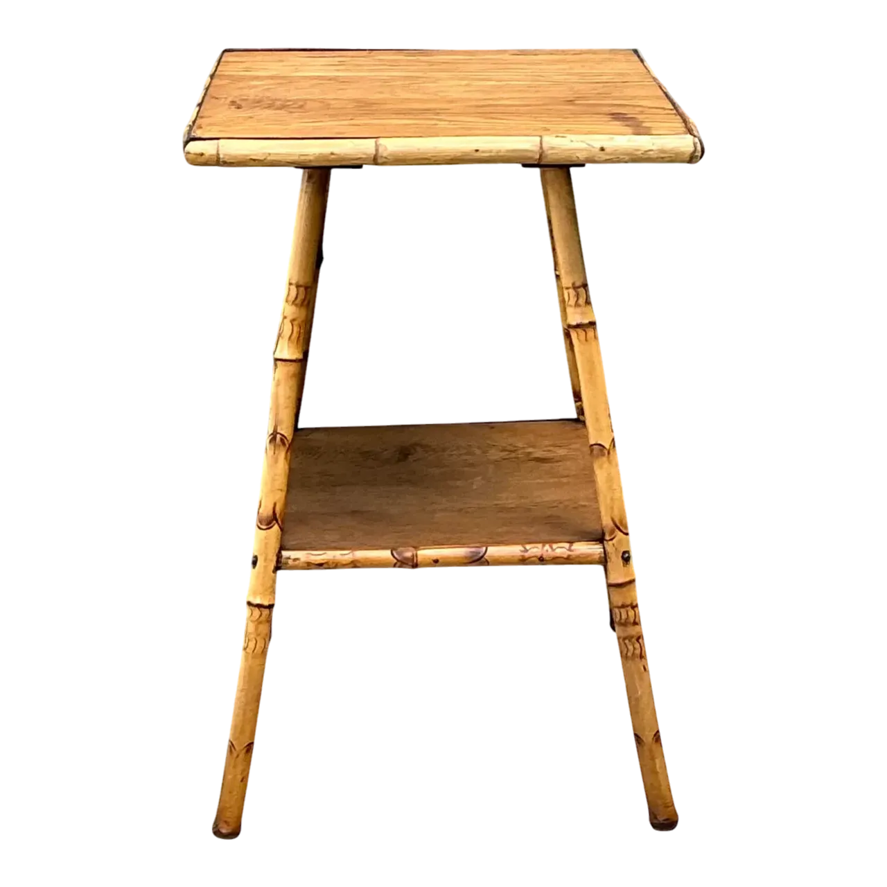 Vintage Bamboo Side Table
