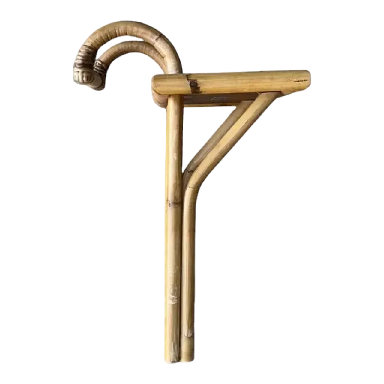 Vintage Bielecky Brothers Rattan Hook on Side Table