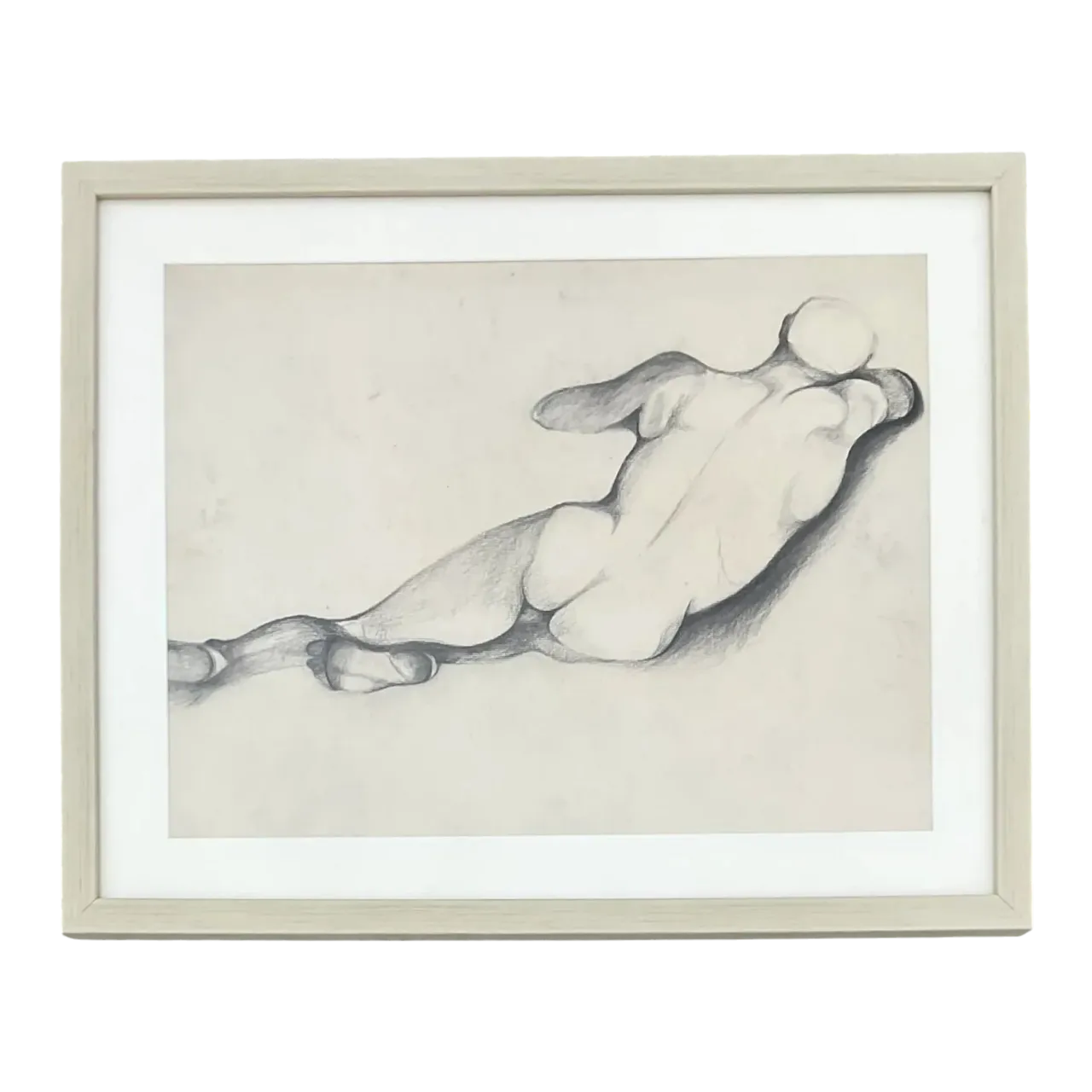 Vintage Boho 1930s Pencil Sketch of Man