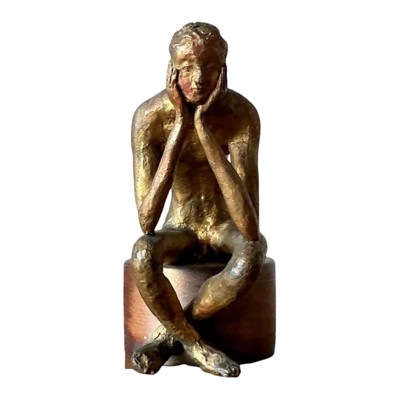 Vintage Boho 1957 Signed Sculpture of Man