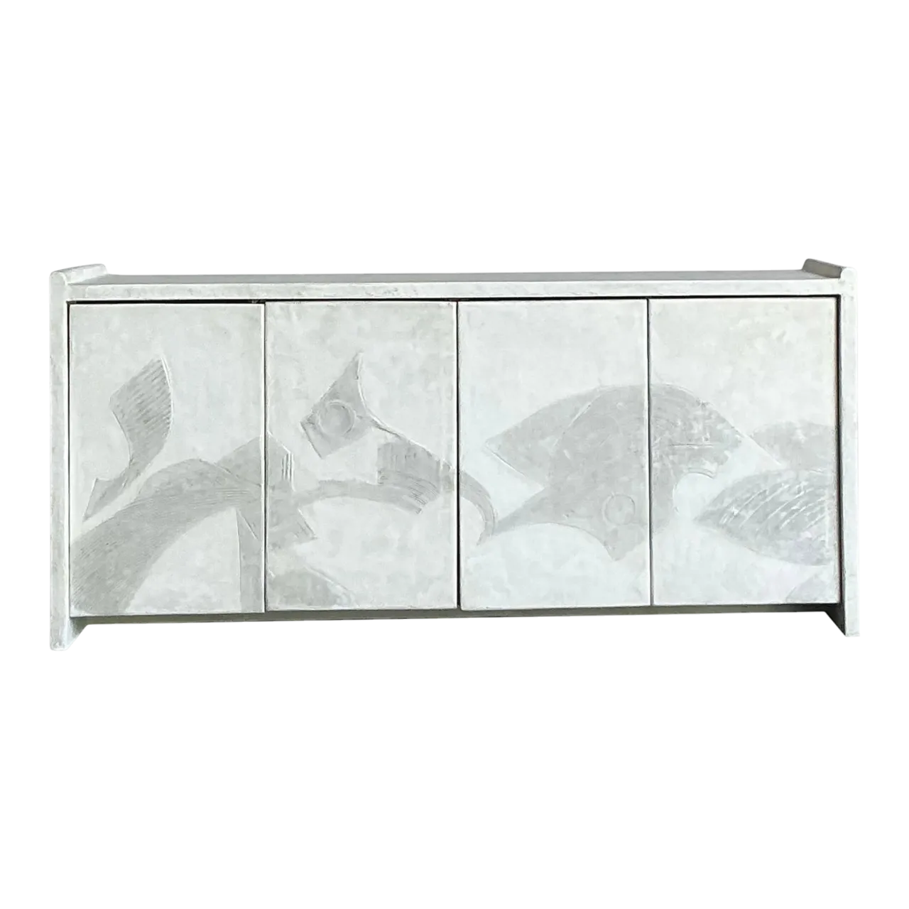 Vintage Boho 1970s French Plaster Credenza