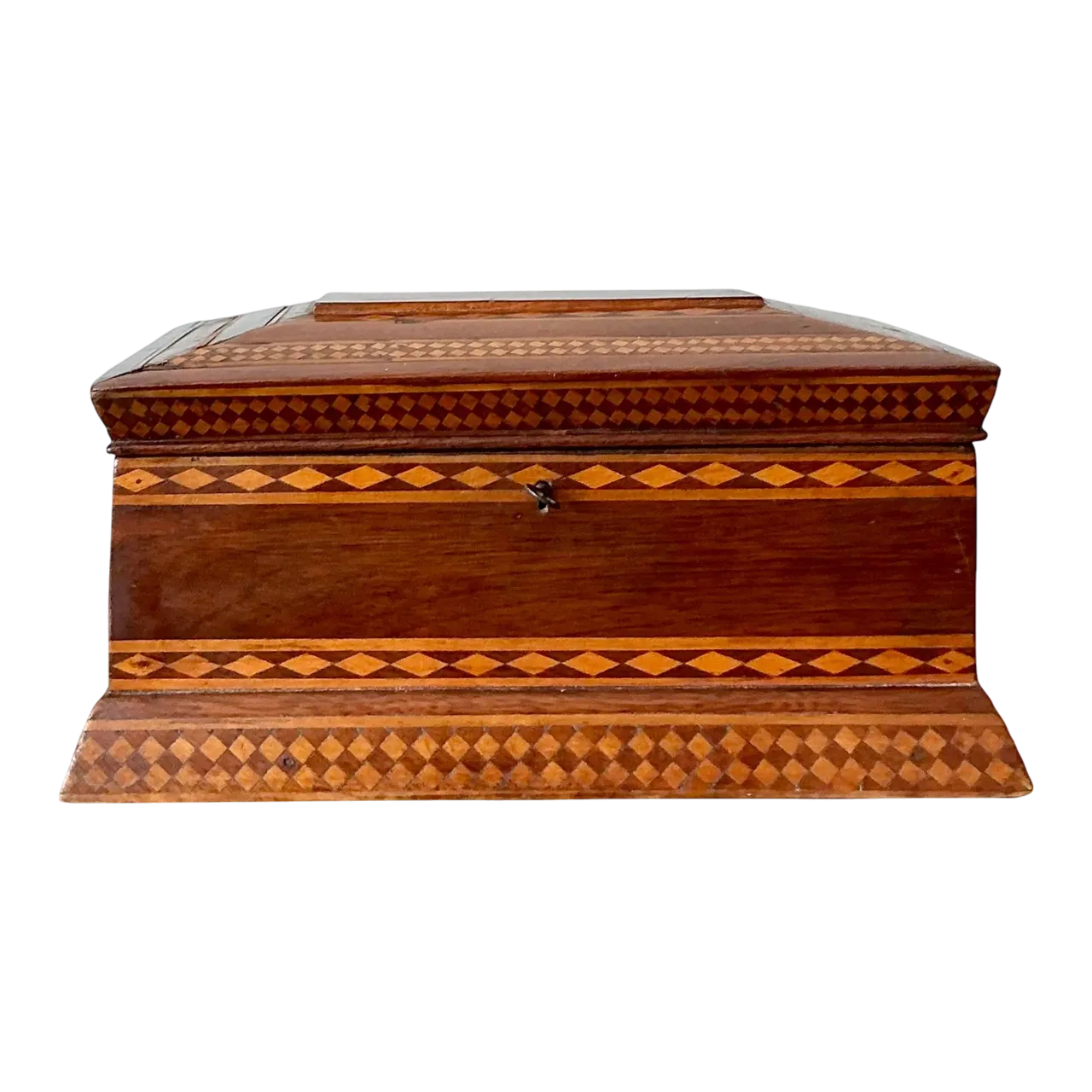 Vintage Boho 19th Century Marquetry Box