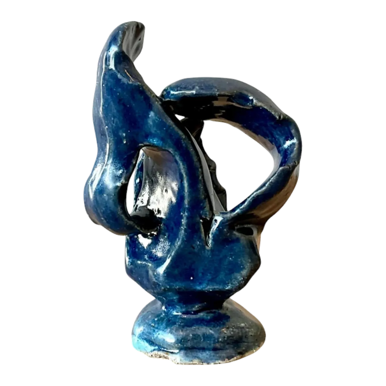 Vintage Boho Abstract Studio Pottery Sculpture
