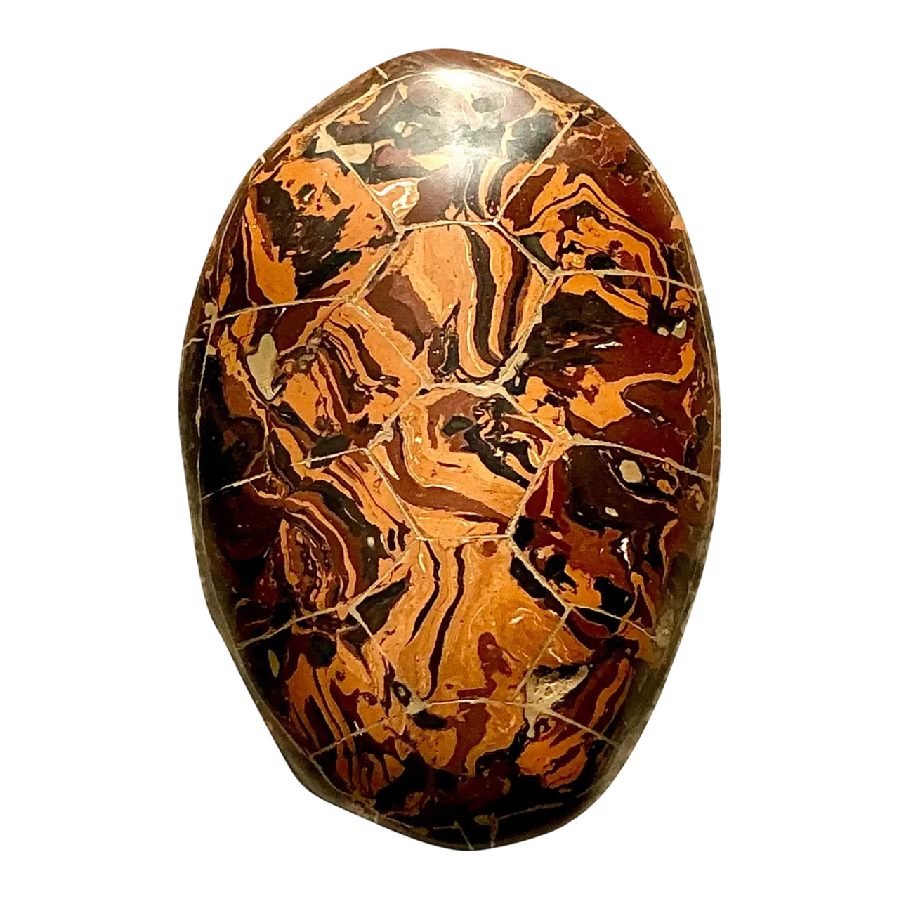 Vintage Boho Artisinal Pigmented Plaster Scagliola Turtle Shell
