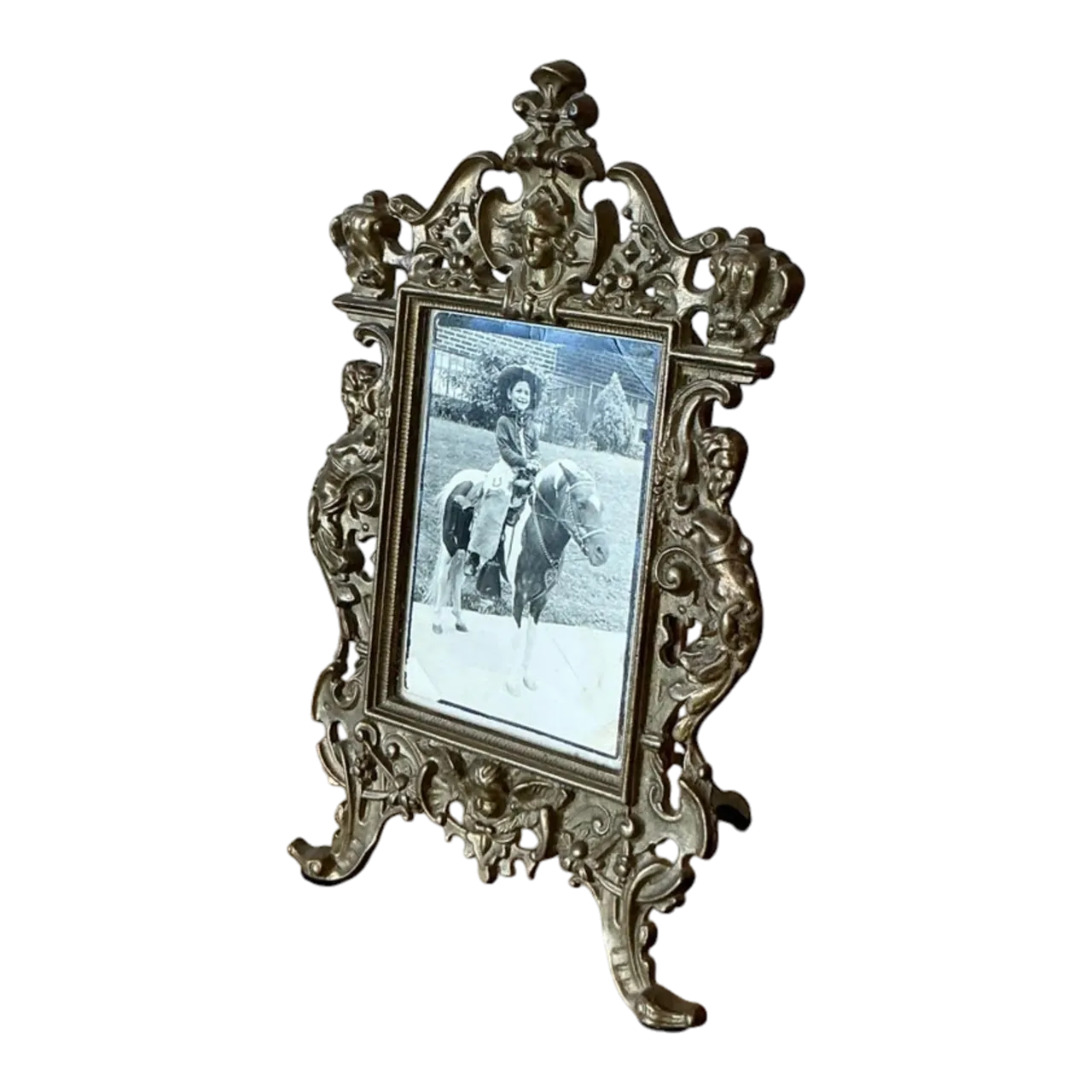 Vintage Boho Brass Gladiator Frame