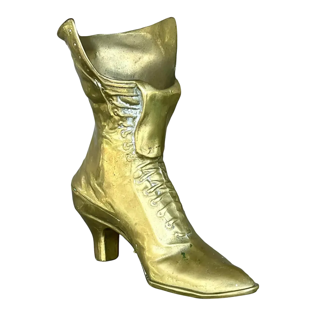 Vintage Boho Brass Victorian Boot