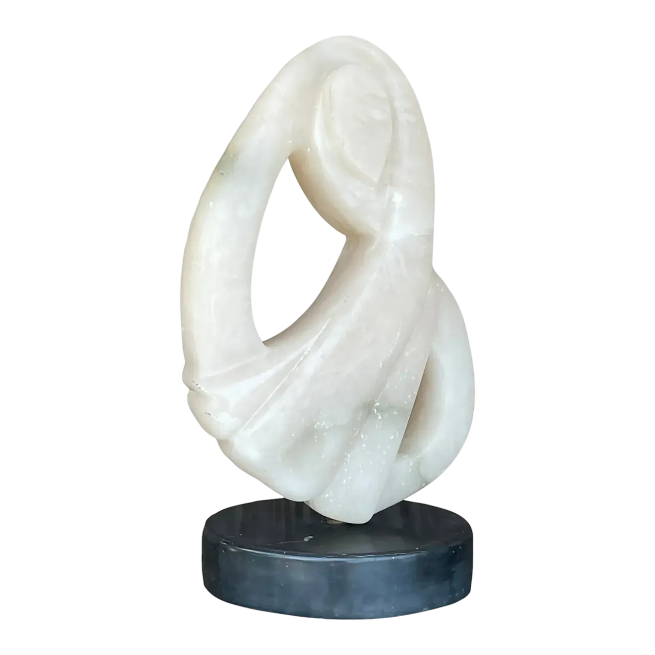 Vintage Boho Carved Stone Abstract Sculpture