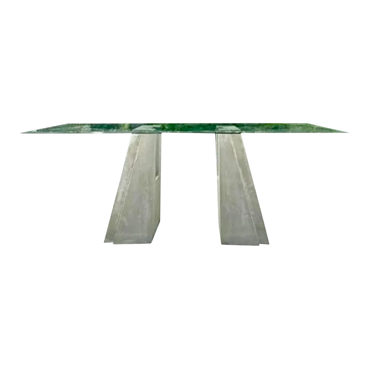 Vintage Boho Cast Concrete Dining Table