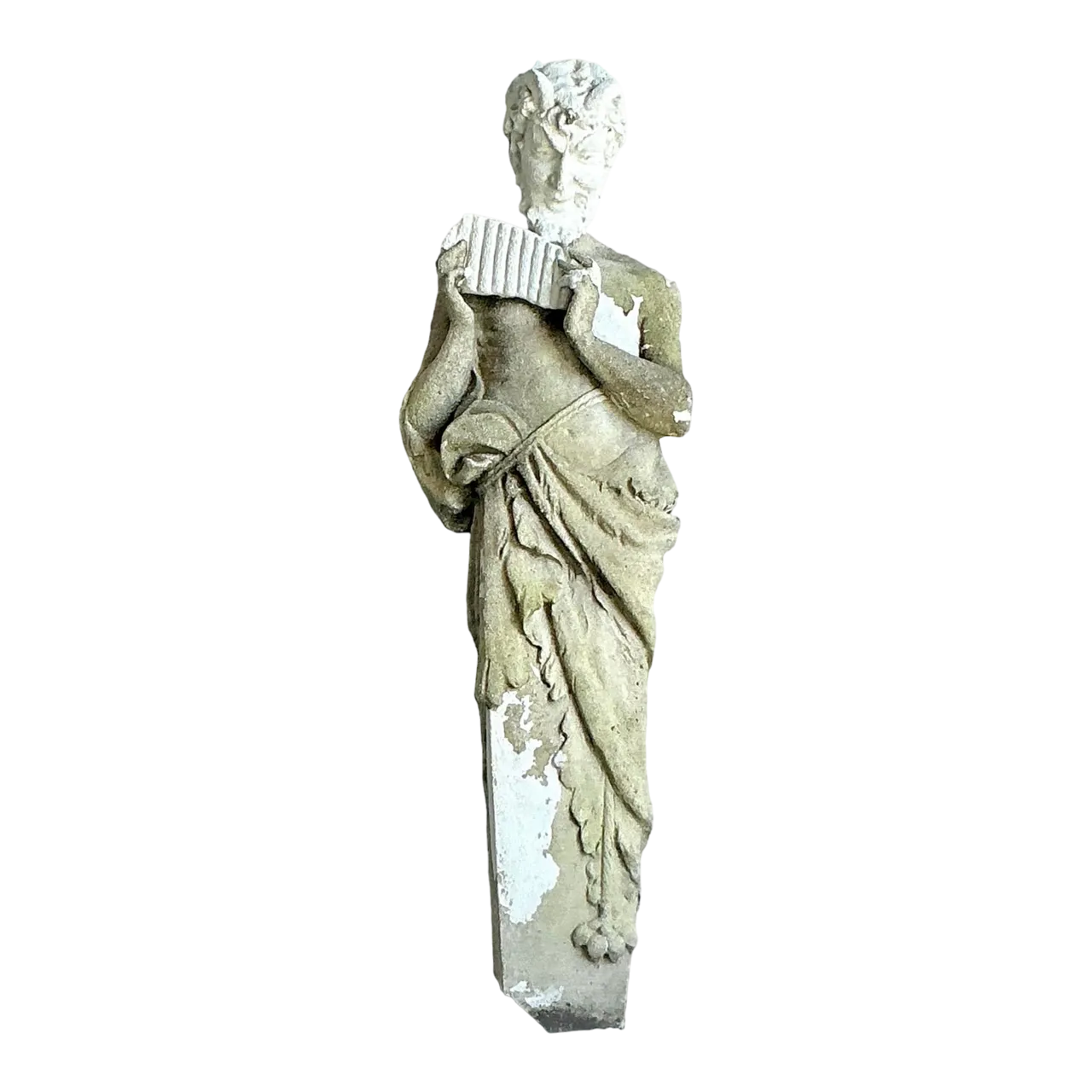 Vintage Boho Cast Concrete Figure of Pan