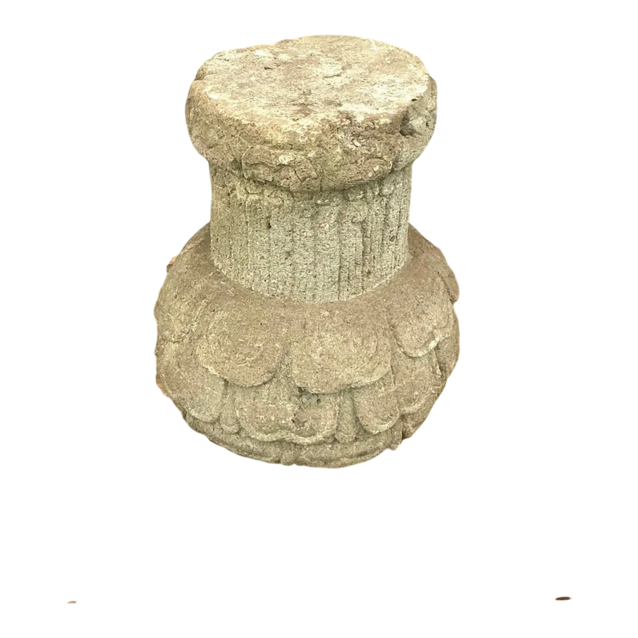 Vintage Boho Cast Stone Pedestal