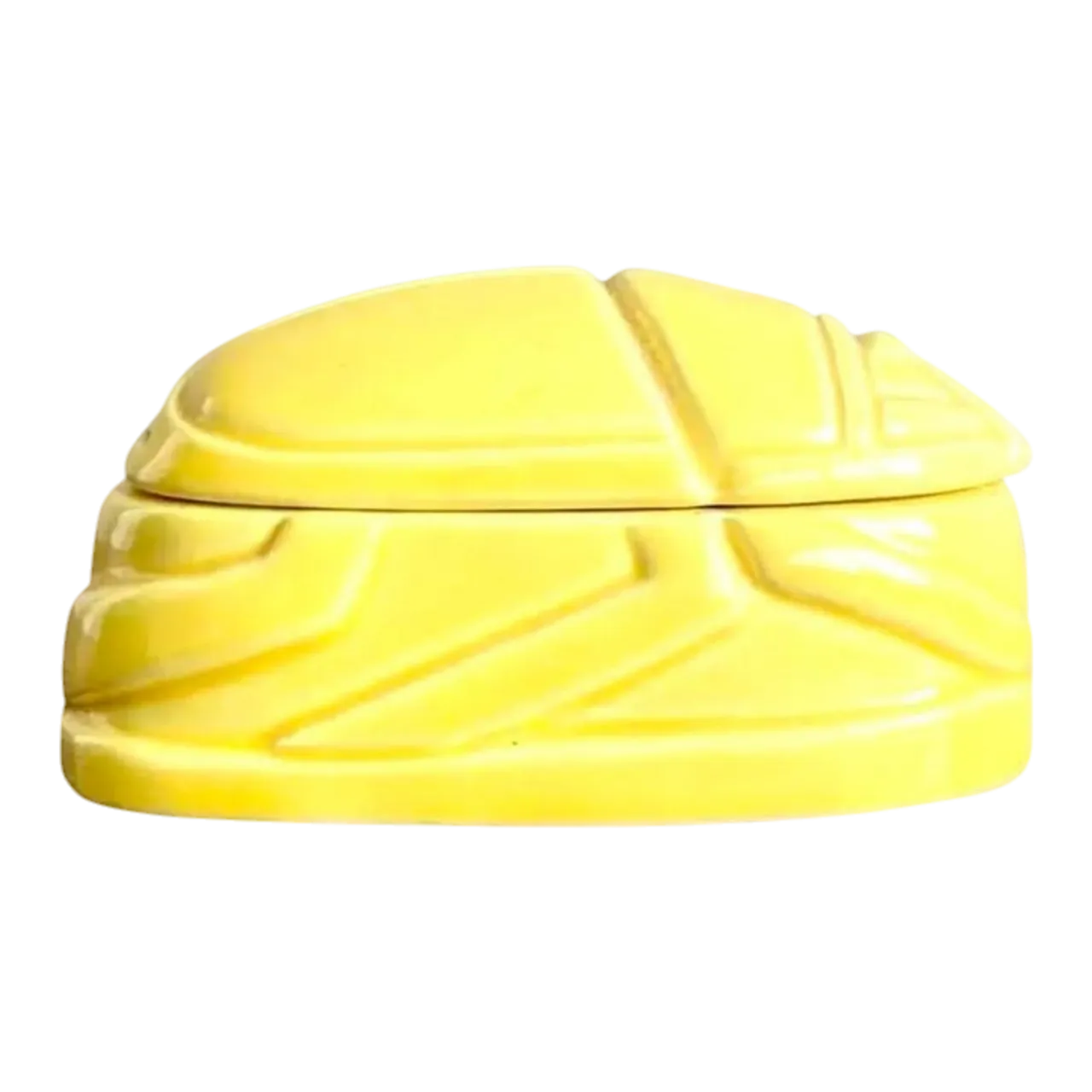 Vintage Boho Ceramic Scarab Trinket Box by Tiffany & Co.