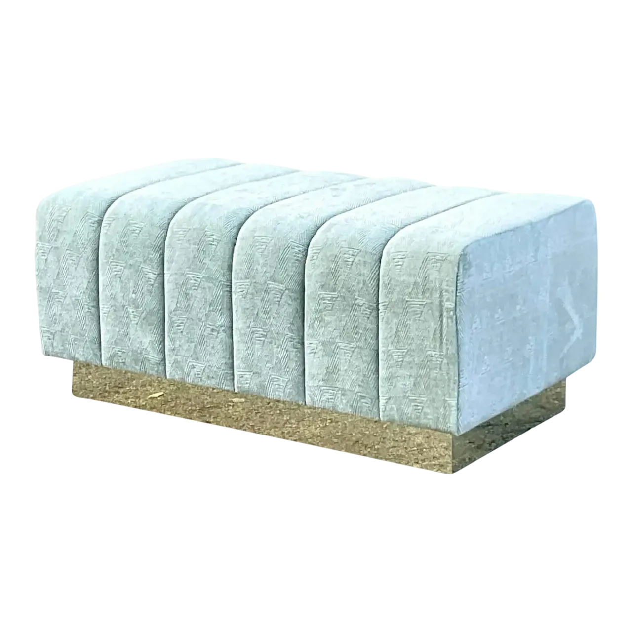 Vintage Boho Channel Tufted Ottoman