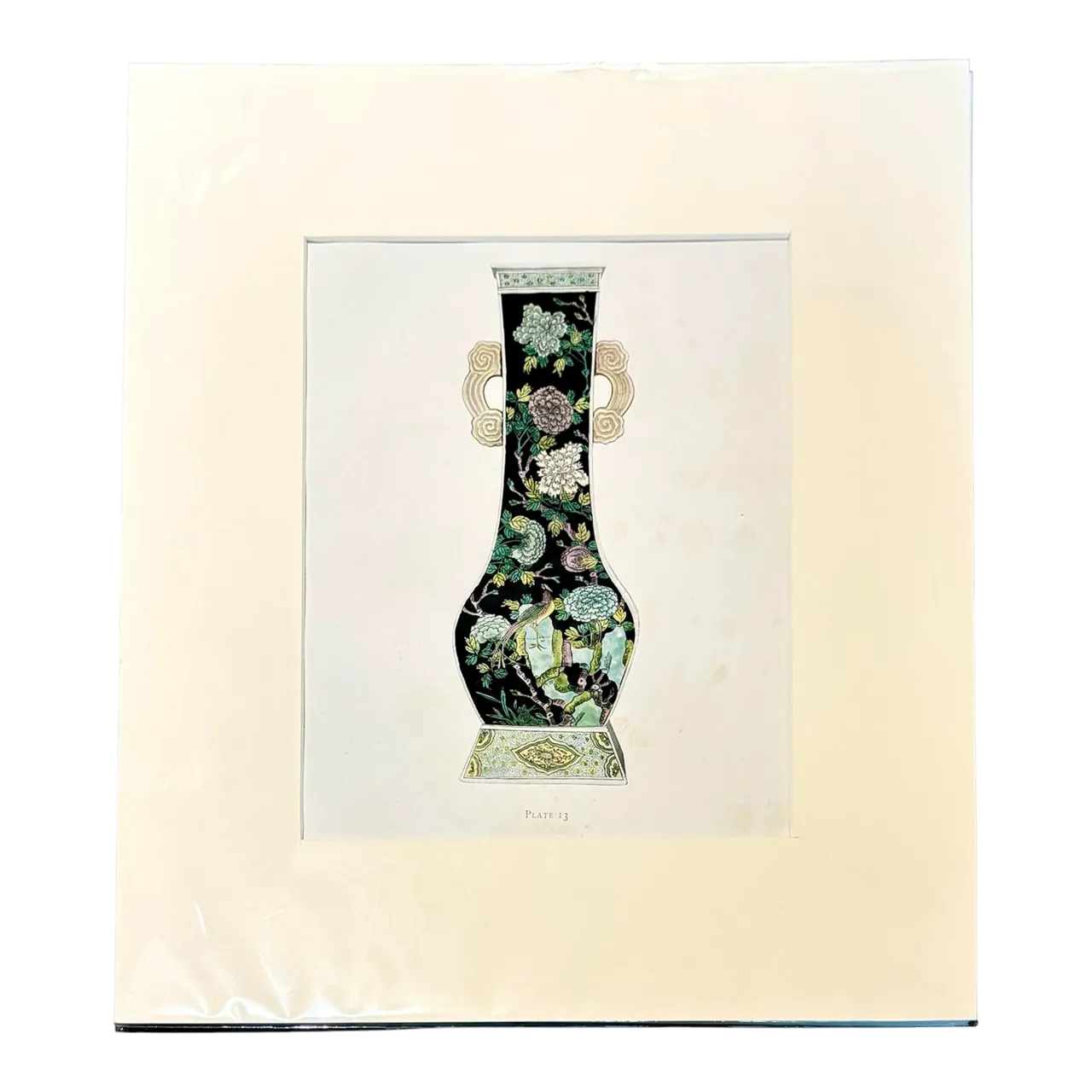 Vintage Boho Chinese Ceramic Print