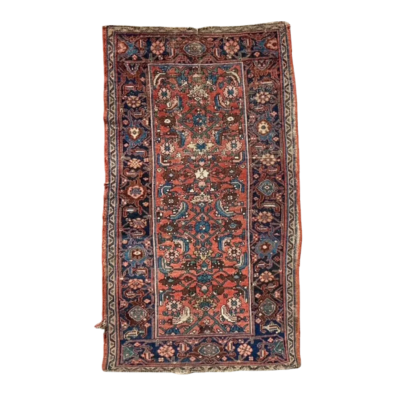 Vintage Boho Distressed Woven Rug