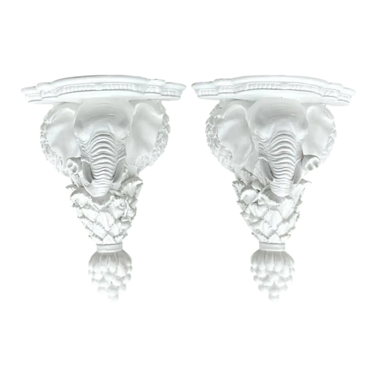 Vintage Boho Elephant Brackets - a Pair