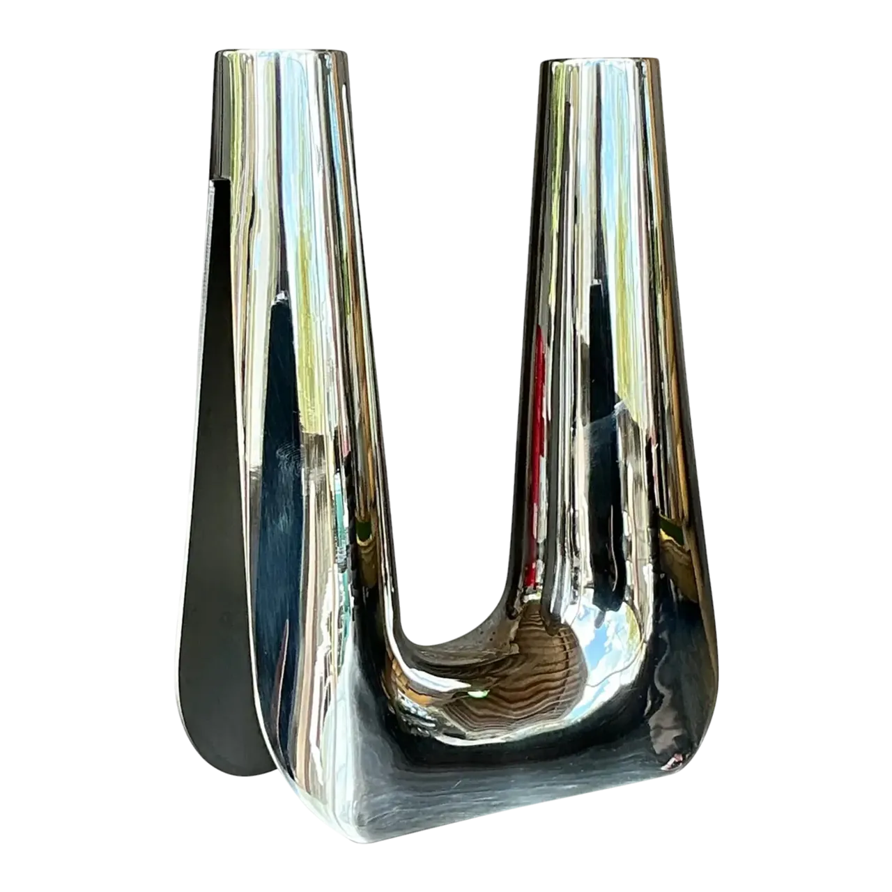 Vintage Boho George Jensen Stainless Steel Candlestick