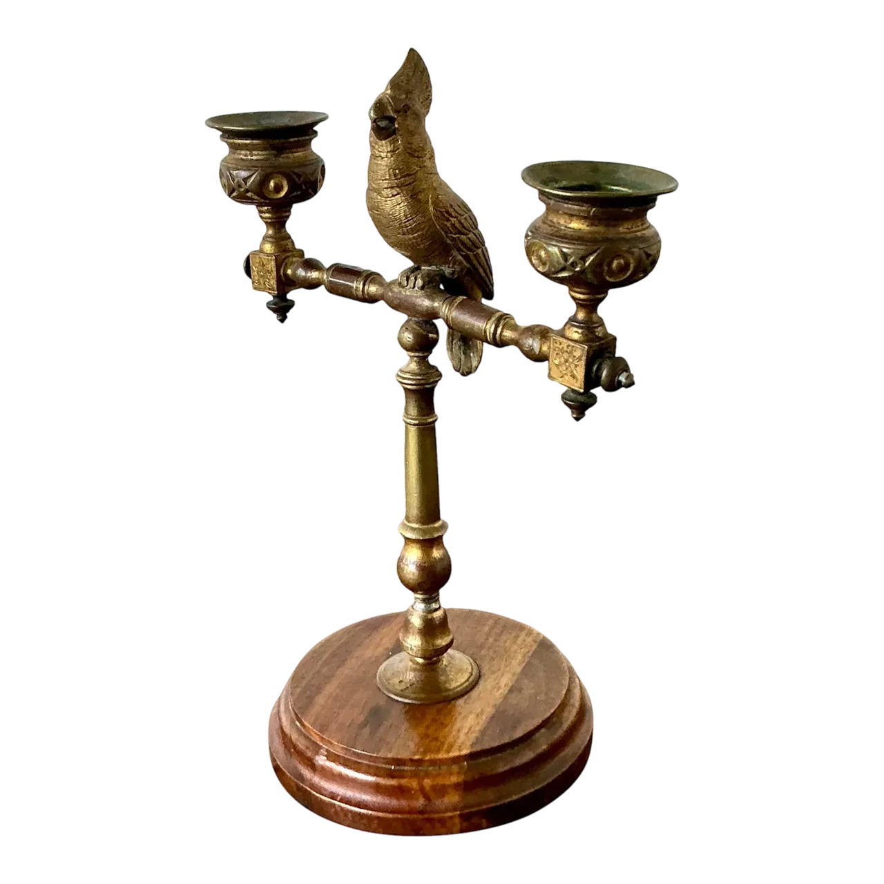 Vintage Boho Gilt Candlestick