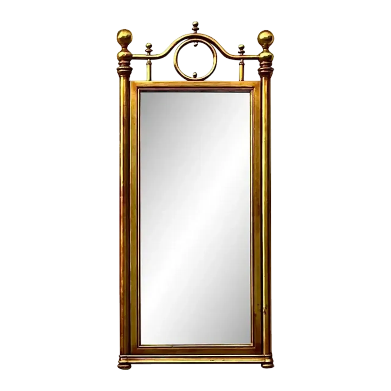 Vintage Boho Gilt Cannonball Mirror