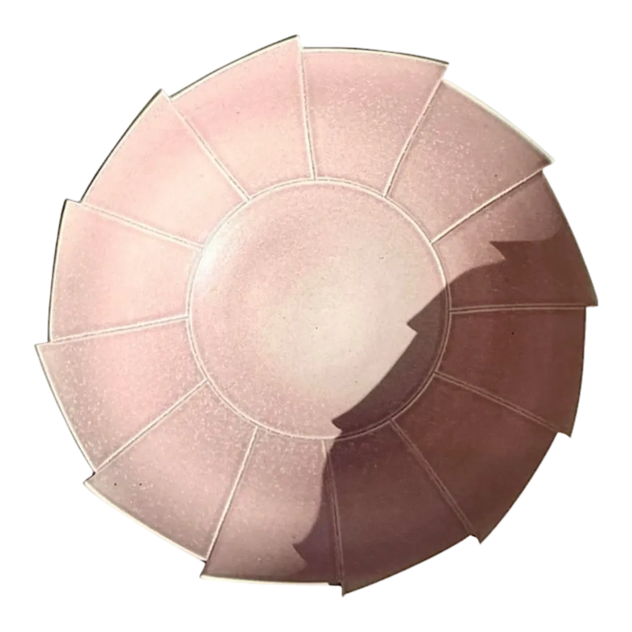 Vintage Boho Glazed Ceramic Layered Pottery Bowl