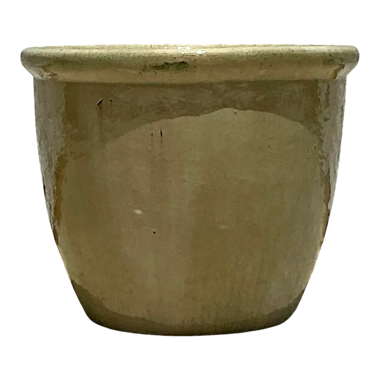 Vintage Boho Glazed Ceramic Planter - Ceramic, 18.75W x 15H