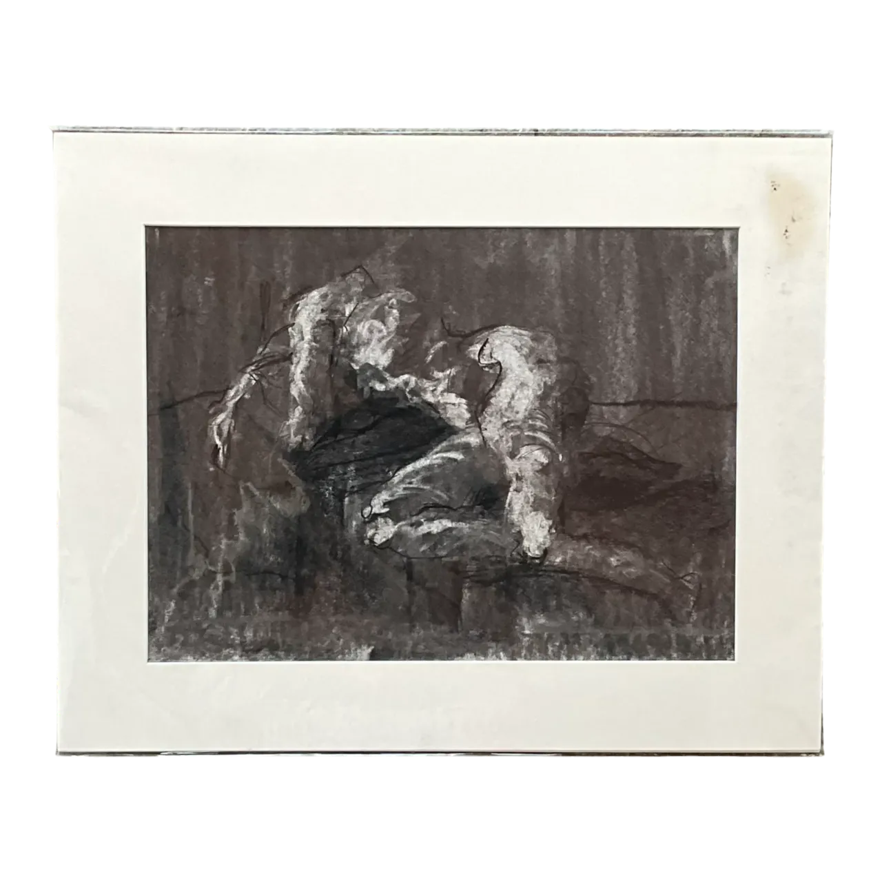 Vintage Boho Graphite Nude Sketch