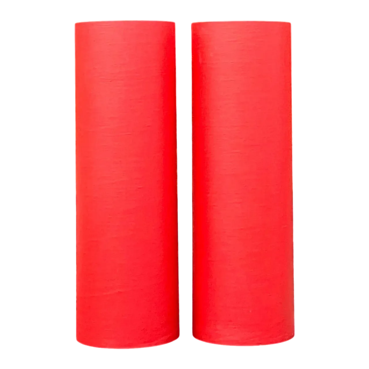 Vintage Boho Grasscloth Cylinder Pedestals - a Pair