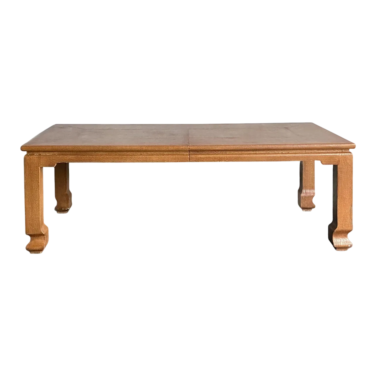 Vintage Boho Grasscloth Ming Extendable Dining Table