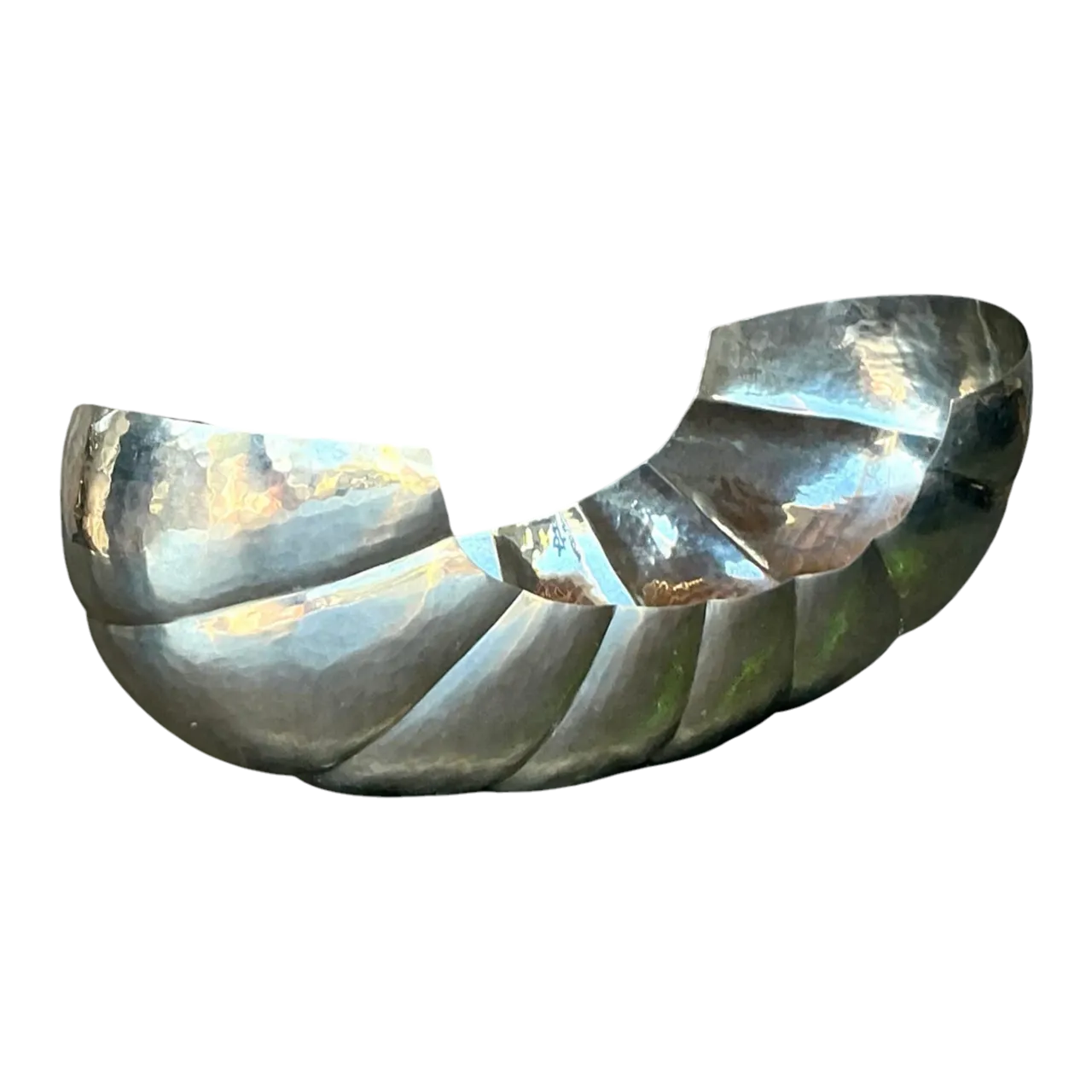 Vintage Boho Hammered Metal Victoria Tray