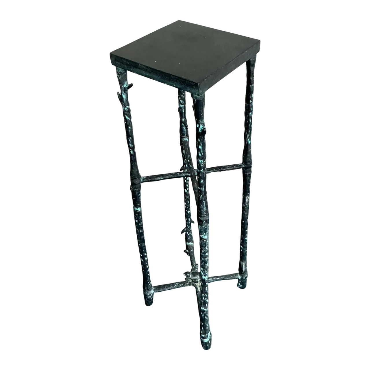 Vintage Boho Hammered Pedestal After Giacometti