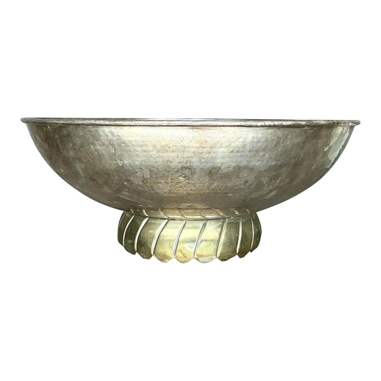 Vintage Boho Hammered Silverplate Bowl