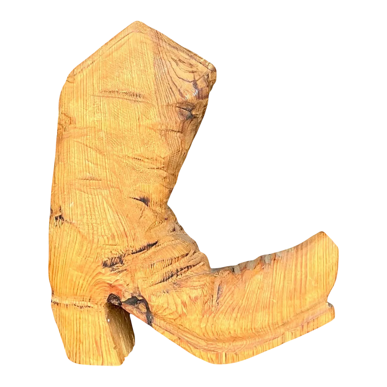 Vintage Boho Hand Carved Boot