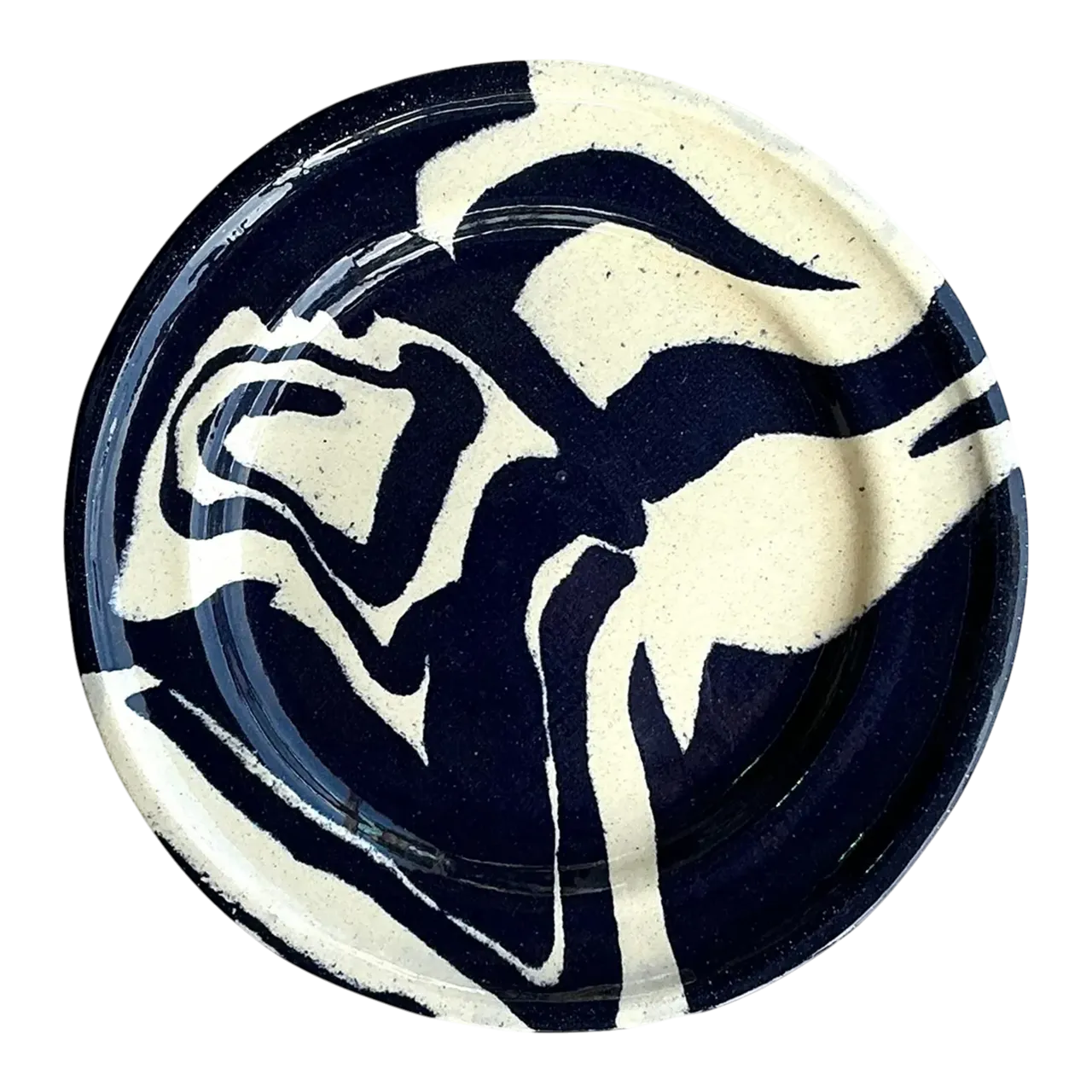 Vintage Boho Hand Painted Studio Pottery Plate