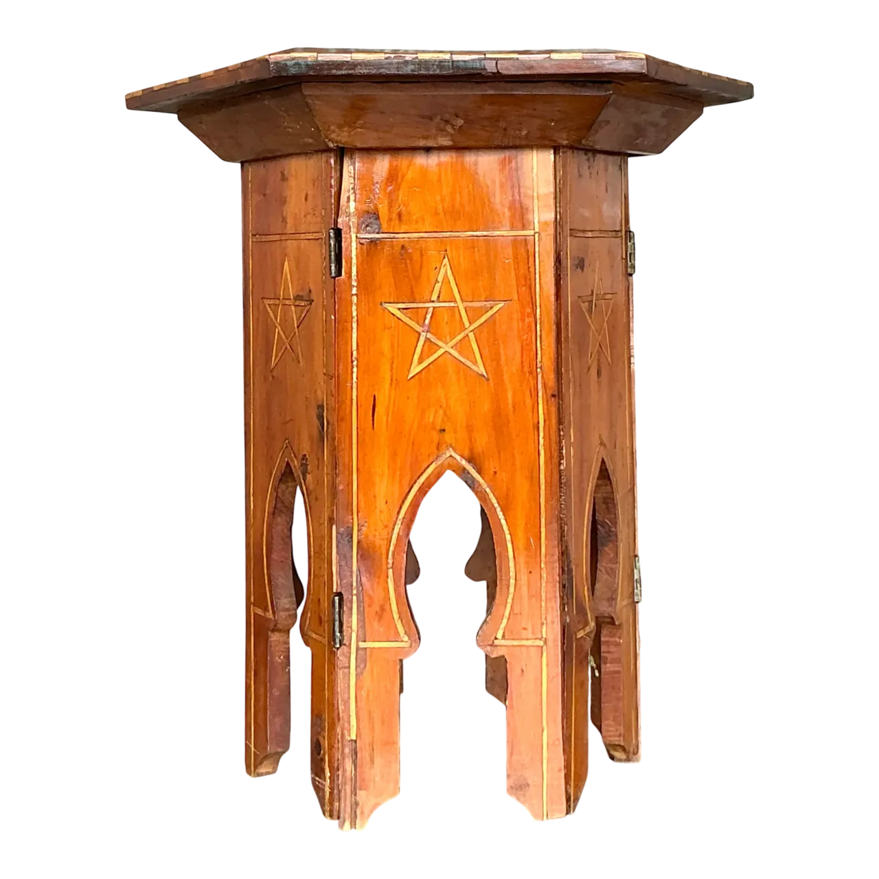 Vintage Boho Inlay Drinks Table