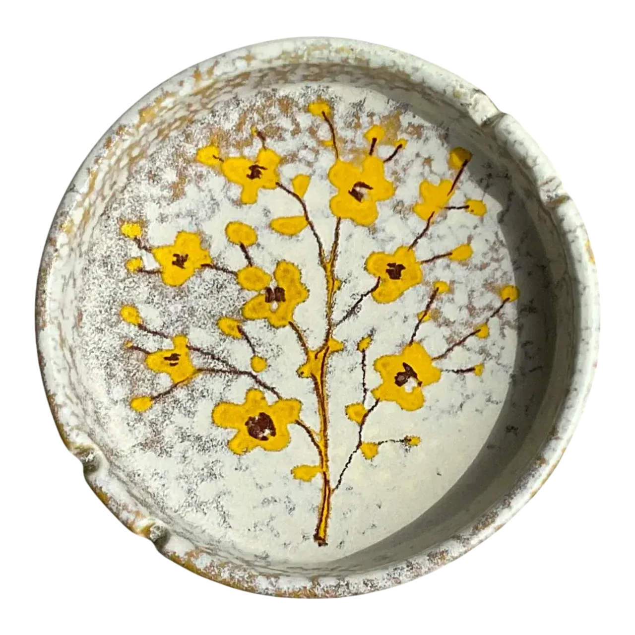 Vintage Boho Italian Floral Ashtray