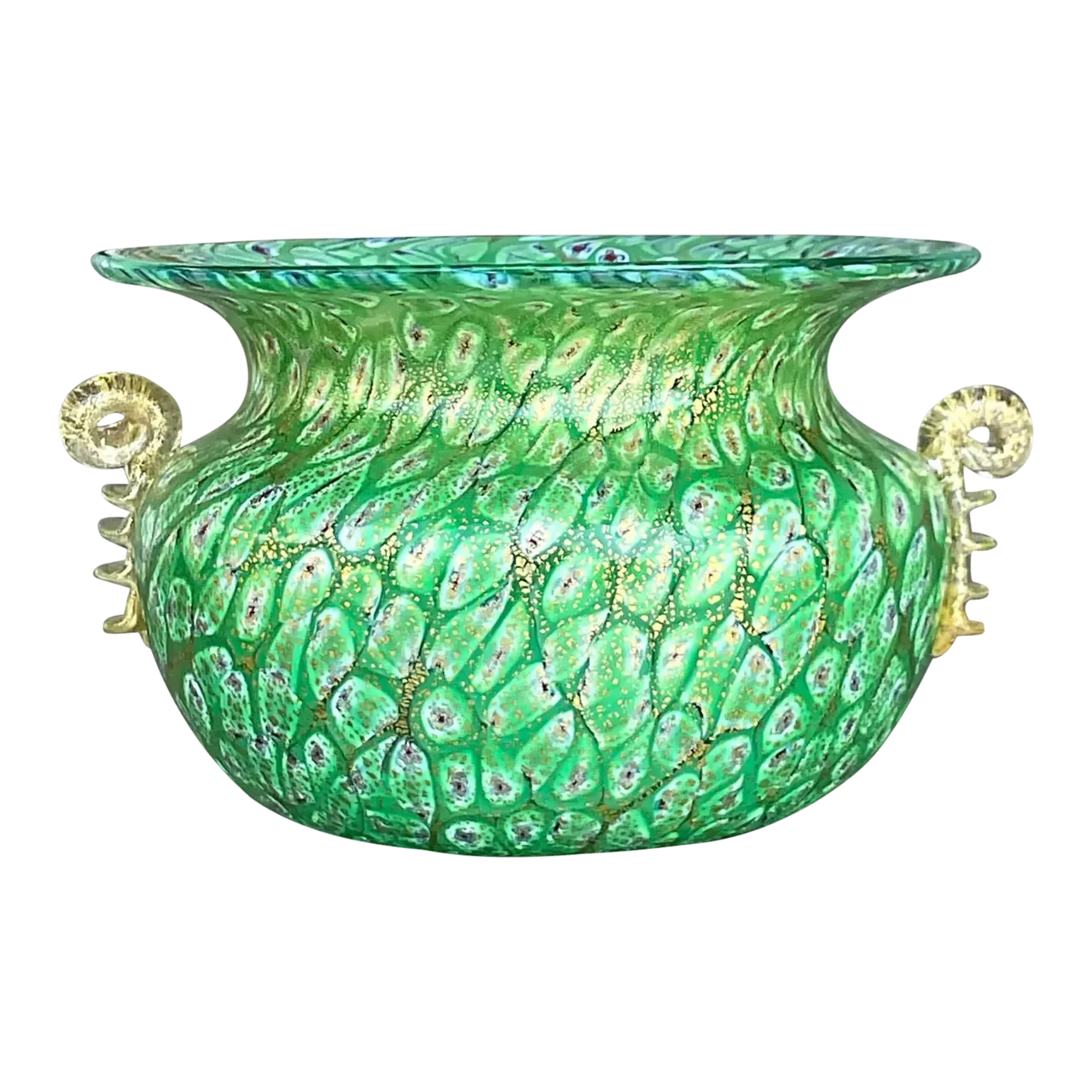 Vintage Boho Italian Glass Bowl After Murano