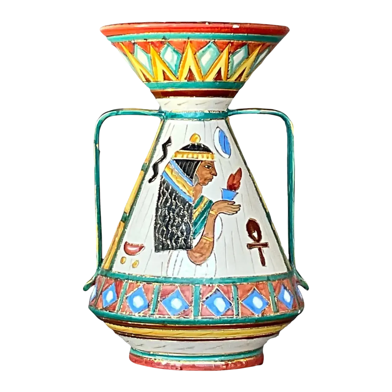 Vintage Boho Italian Volvo Deruta Vase
