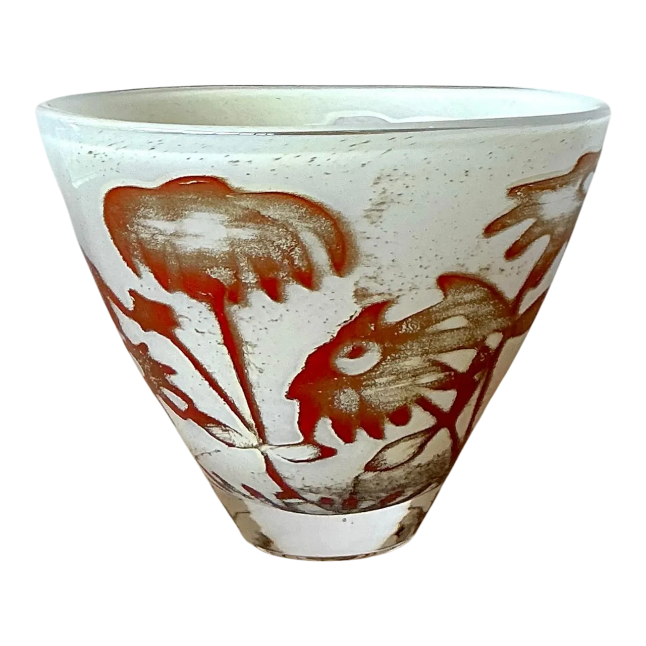 Vintage Boho Kosta Boda Floating Flowers Bowl