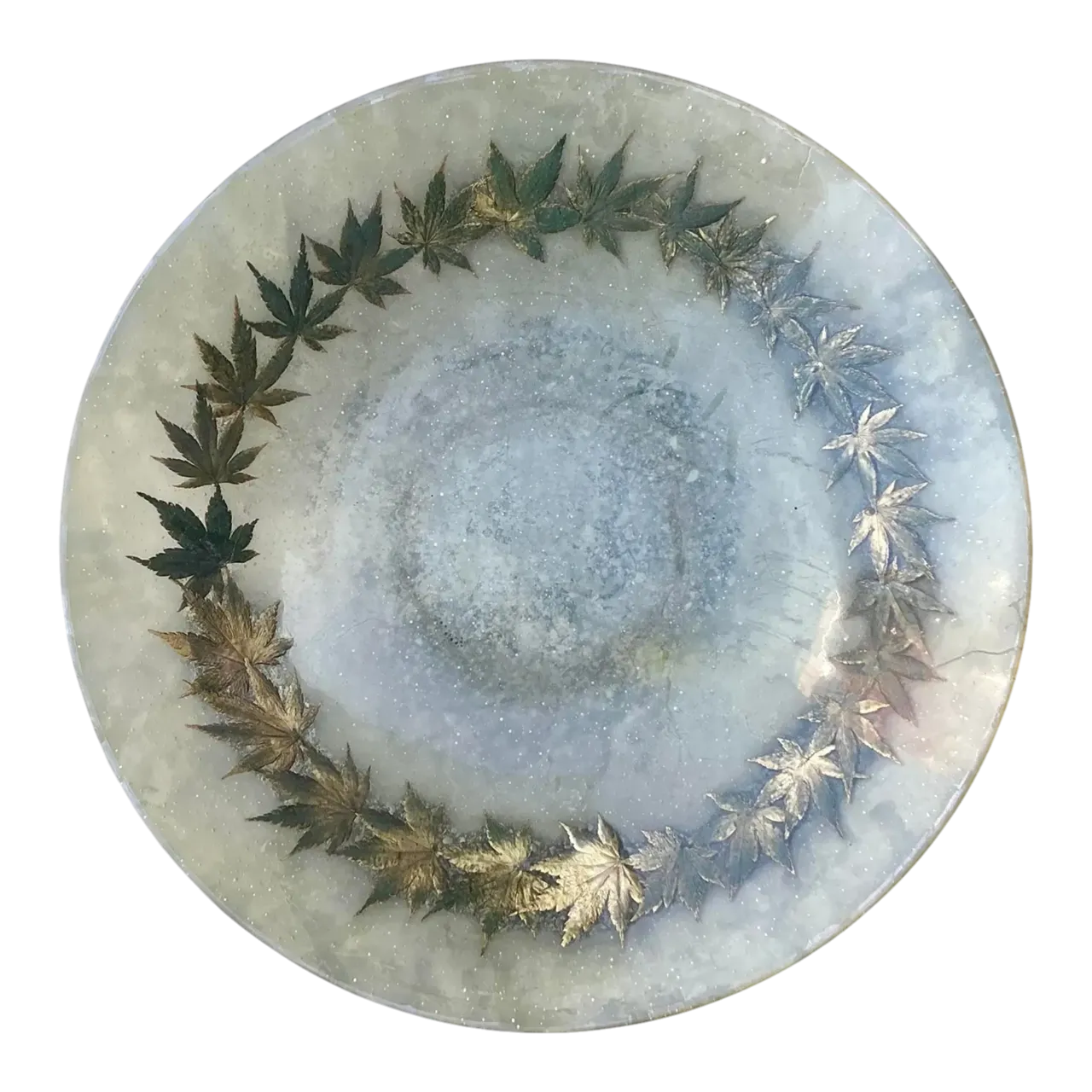 Vintage Boho Leaf Ring Resin Bowl