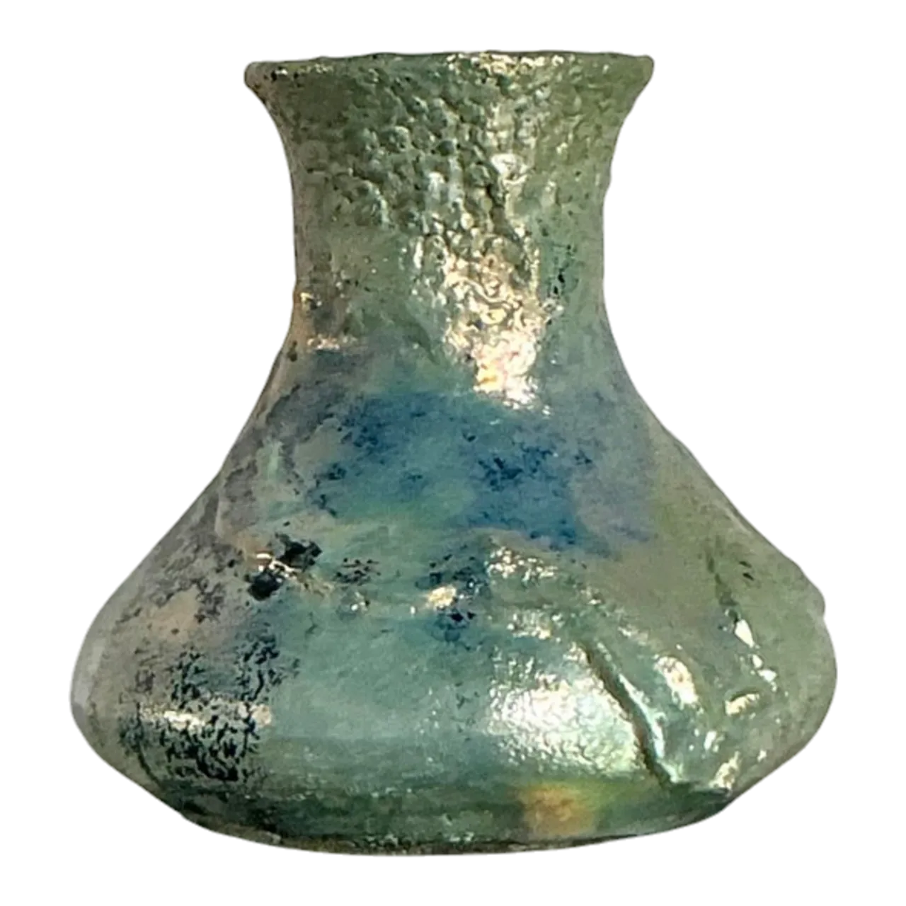 Vintage Boho Metallic Studio Pottery Vase