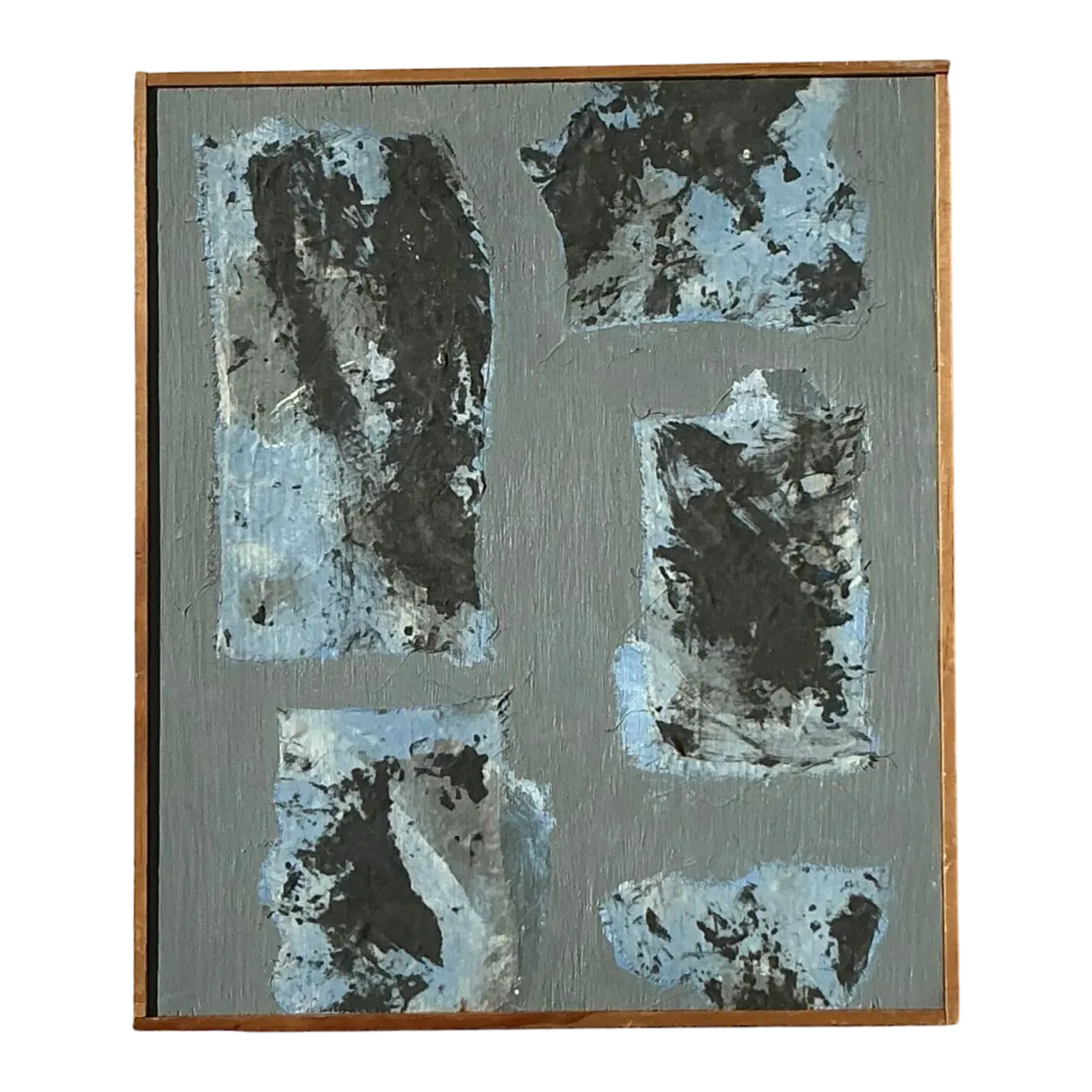 Vintage Boho Mixed Media Oil Painting on Canvas