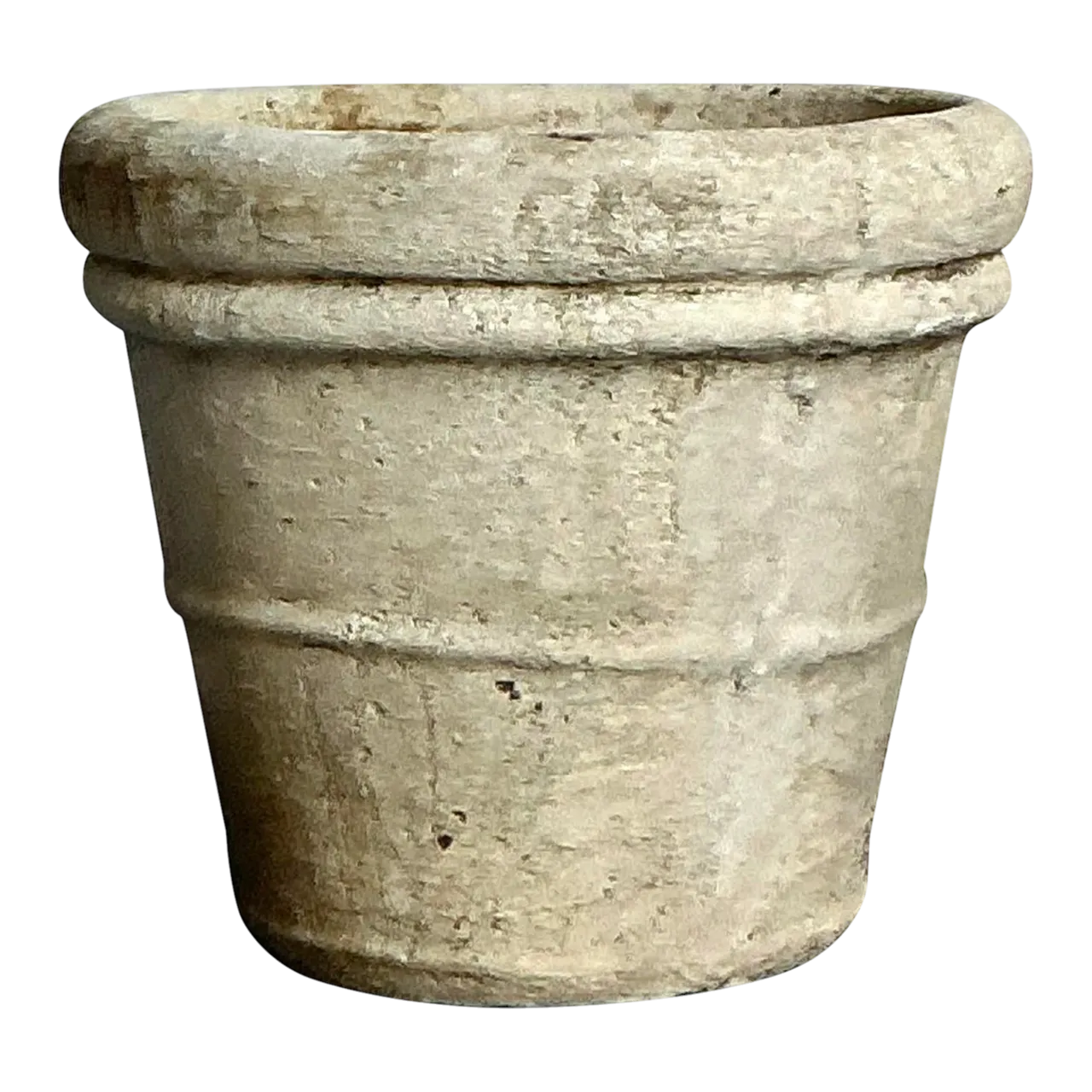 Vintage Boho Monumental Cast Concrete Planter